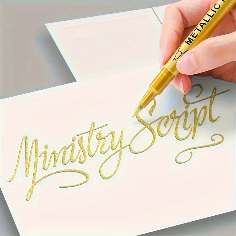 

2pcs Golden and Silvery markers are waterproof and suitable for DIY crafts, resin artworks and office supplies.