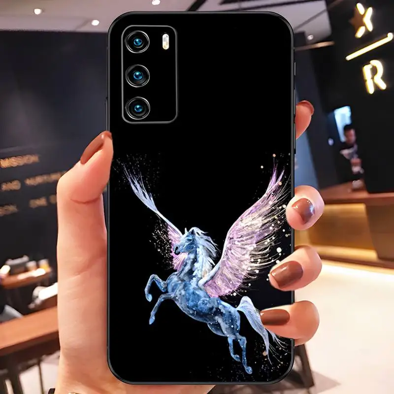 Handsome Pegasus Unicorn Phone Case Fundas For Huawei P30 Pro P10 P40 P20 Plus Lite Psmart 2020 Y6 Y5 2019 Y8s Y8p Y5Prime Cover