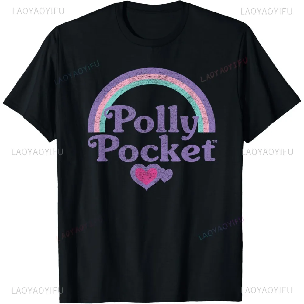 

Retro Polly Pocket Rainbows Graphic Printed Kawaii T-Shirt 80s 90s Casual Fashion Hip Hop Streetwear Summer Man Women Tshirt