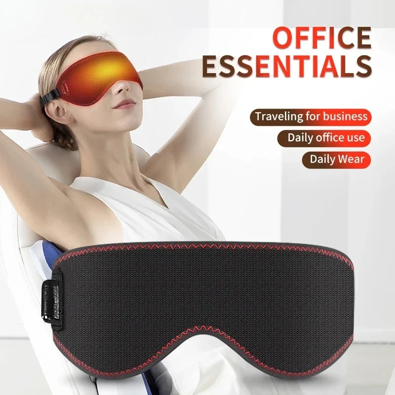 Electric Heated Eye Mask for Dry Eyes with 3 Levels Hot Compress Warm Heating Massage Brace for Sleep Dark Circles  Anti-fatigue