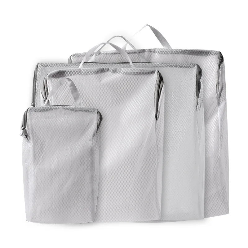 4PCS Mesh Washing Machine Laundry Bag Foldable Thicken Laundry Storage Bags Reusable Washing Machine Clothing Care Wash Bag