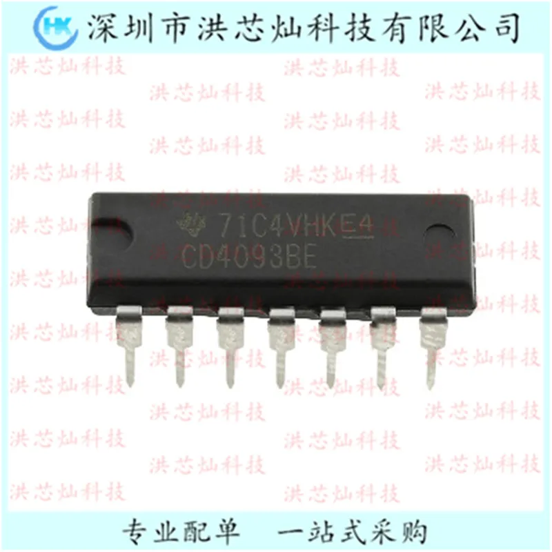 10PCS/LOT  CD4093BE DIP-14 CMOS  2   TI Original, in stock. Power IC