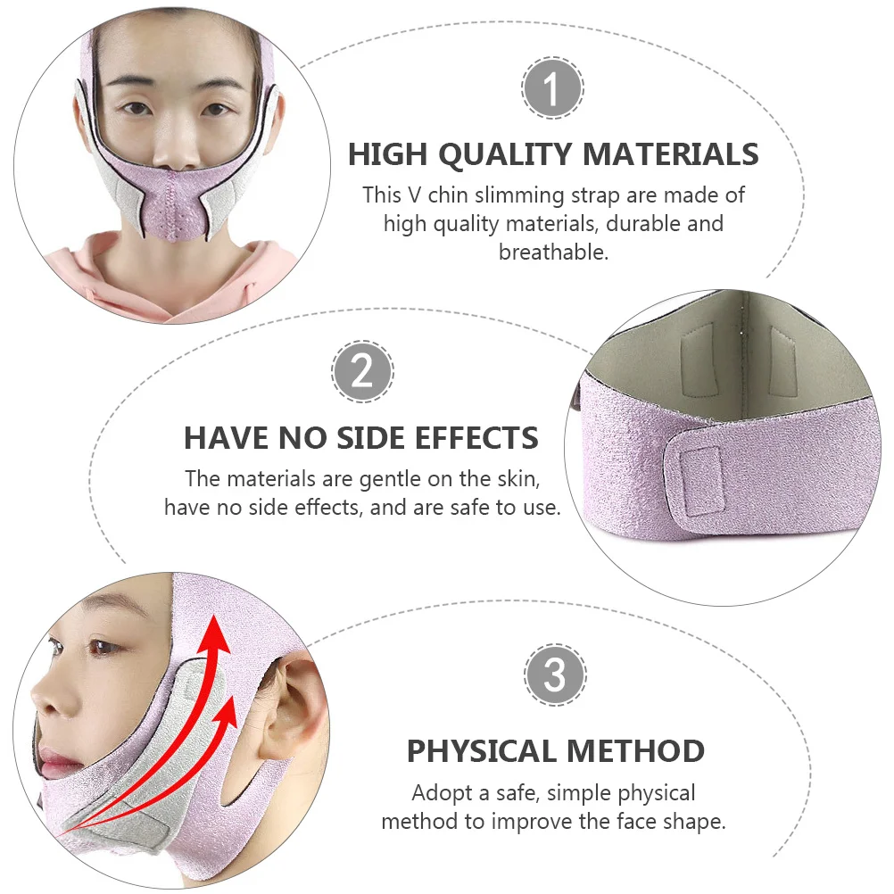 Maschera Rassodante per il Viso, Fascia Modellante Traspirante per il Mento, Riduttore di Doppio Mento Riutilizzabile e Delicato sulla Pelle