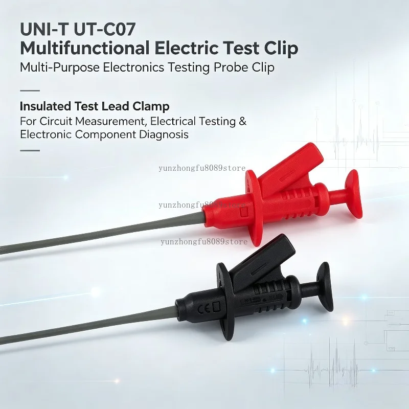 UNI-T UT-C07 Multifunctional Electric Test Clip, Multi-Purpose Electronics Testing Probe Clip, Insulated Test Lead Clamp