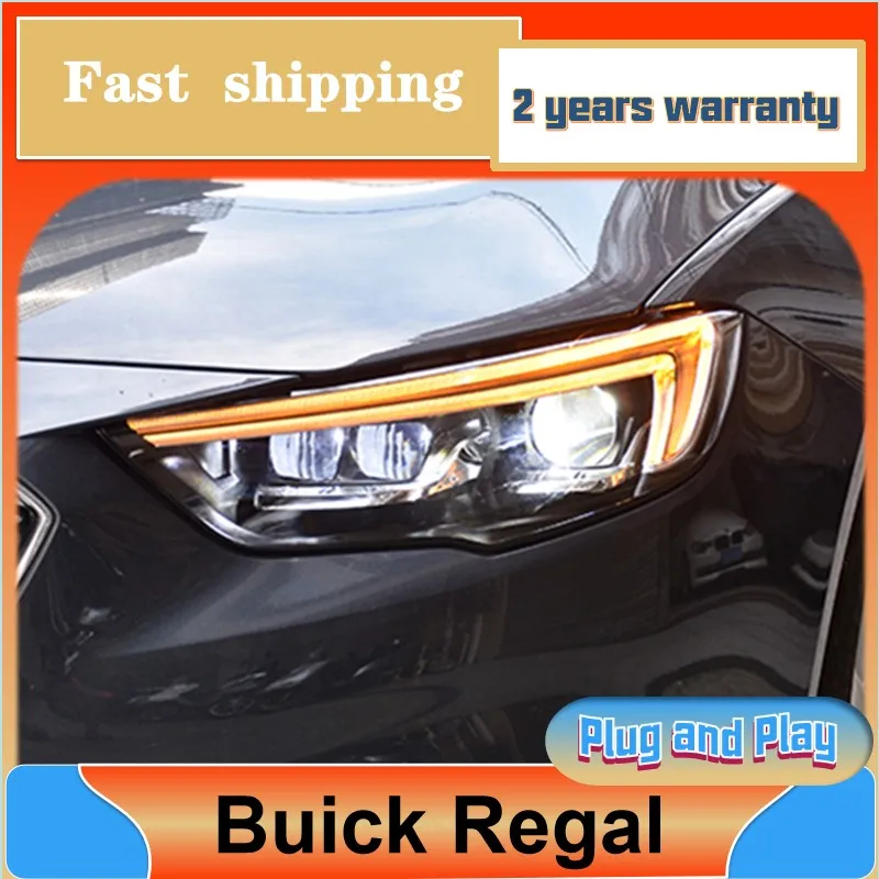 

Car Styling for Buick Regal Headlight 2017-2019 Opel Headlight DRL Turn Signal Low High Beam Projector Lens