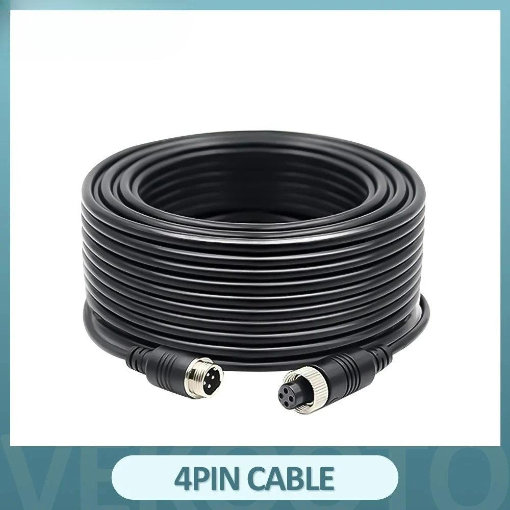 4 Pin Aviation Extension Video Cable 3M 5M 10M 15M 20M for Truck Bus Monitor Camera Connectionwire