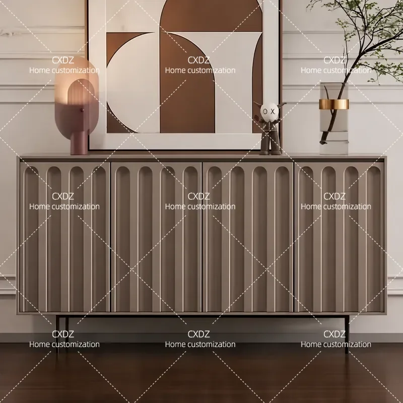 Italian Paint Dining Side Cabinet Solid Wood Entry Porch Shoe Cabinet Modern Simple Storage Locker