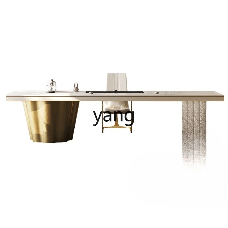 

LMMmodern simple large apartment high-end tea table and chair combination tea table