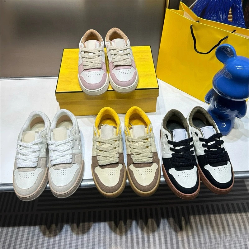 

New Unisex Casual Board Shoes Vintage Style Thick Sole Color Block Lace Up Sneakers Fashion Design for Men Women Daily Wear