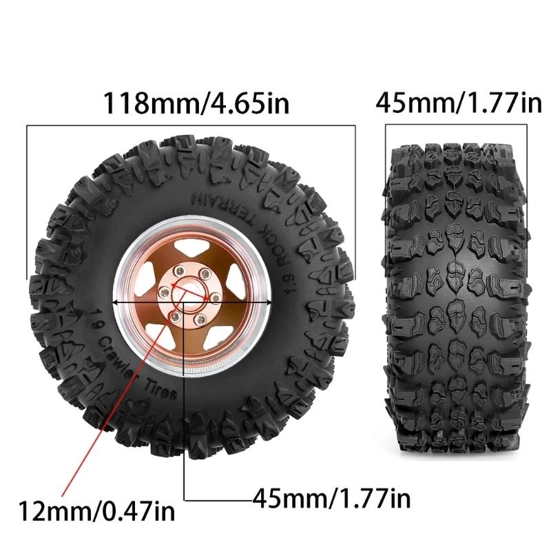 Q0KBリモートコントロールモデル車用の車のホイールタイヤクローラー用のコレクションキットタイヤおもちゃカーアクセサリー