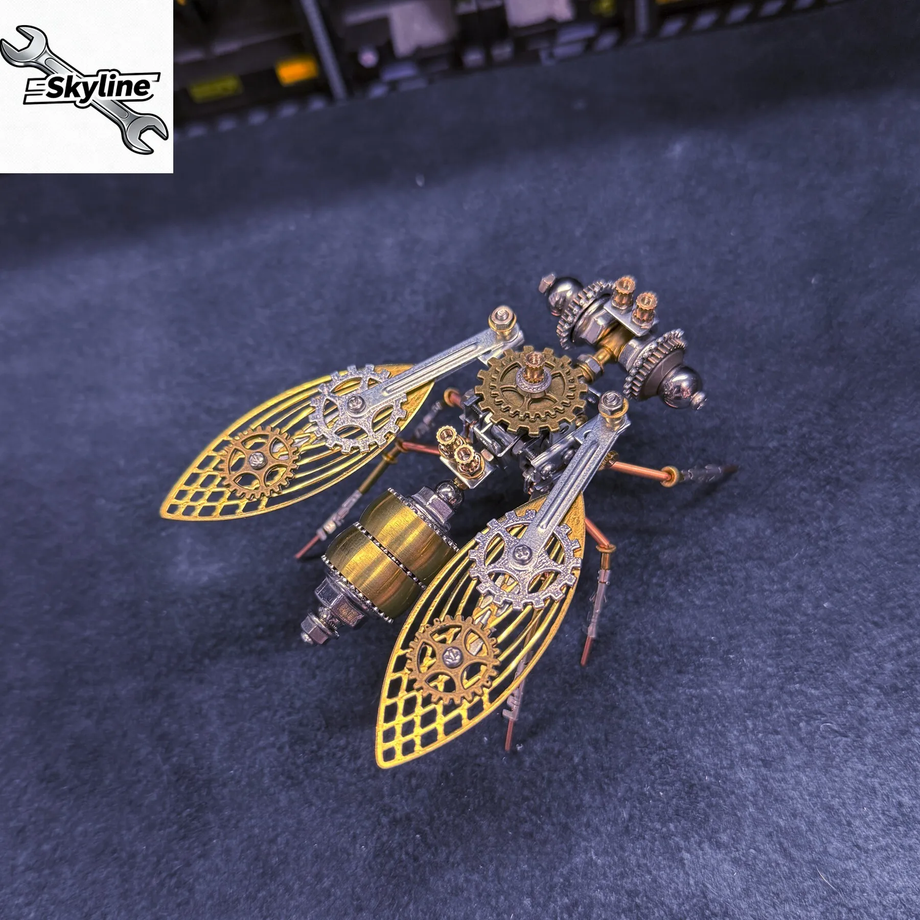 Steampunk Mechanical Insect Fly Model DIY Metal Assembling Creative Toy