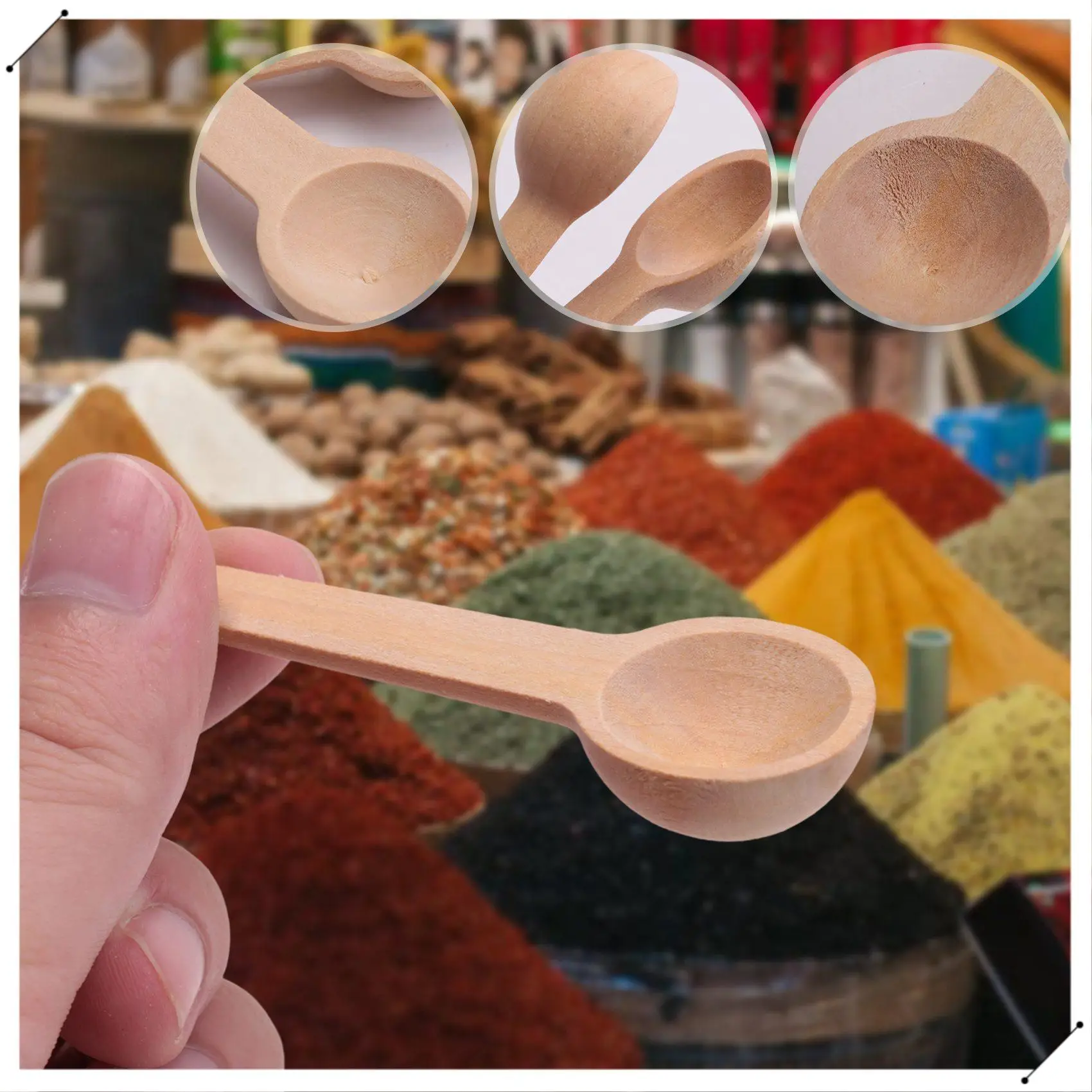 100 Pieces Mini Wooden Spoons Small Wooden Spoons Condiments Salt Spoons For Spice Jam Coffee Condiment Honey Teas Sugar