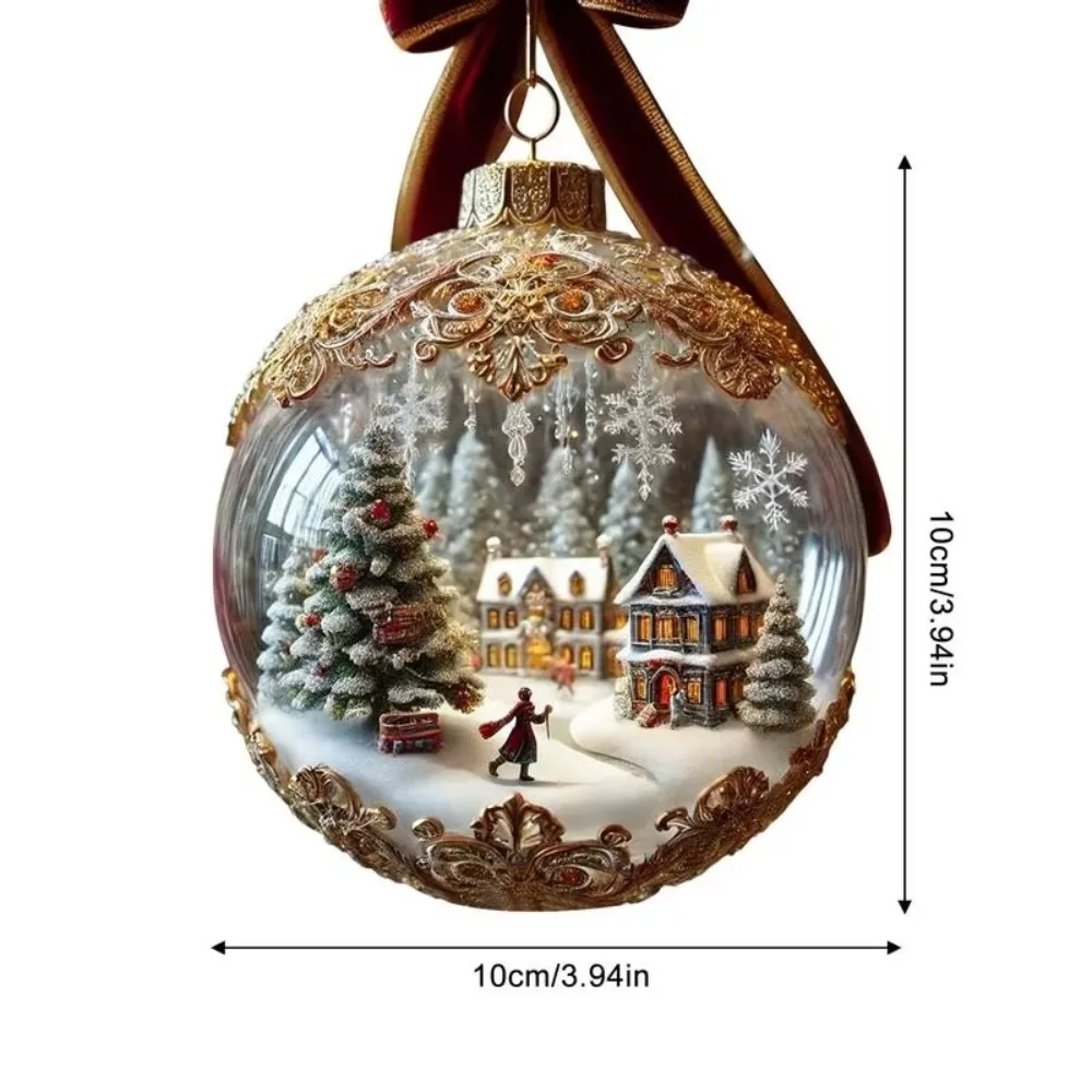 

1pc Flat 10cm Fairy Tale Planet Christmas Tree Decoration Acrylic Durable Material 2D Acrylic Decorative Multifunction Pendant