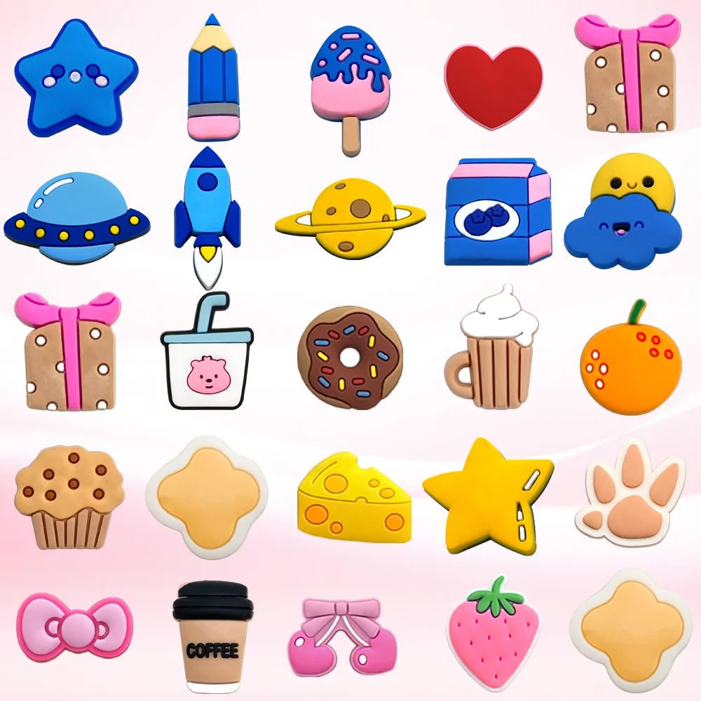 

1 шт., ПВХ, планета, торт, звезда, подвески для обуви, украшения для обуви, булавки для женщин, мужчин и детей, сандалии с пряжками, аксессуары, подарки