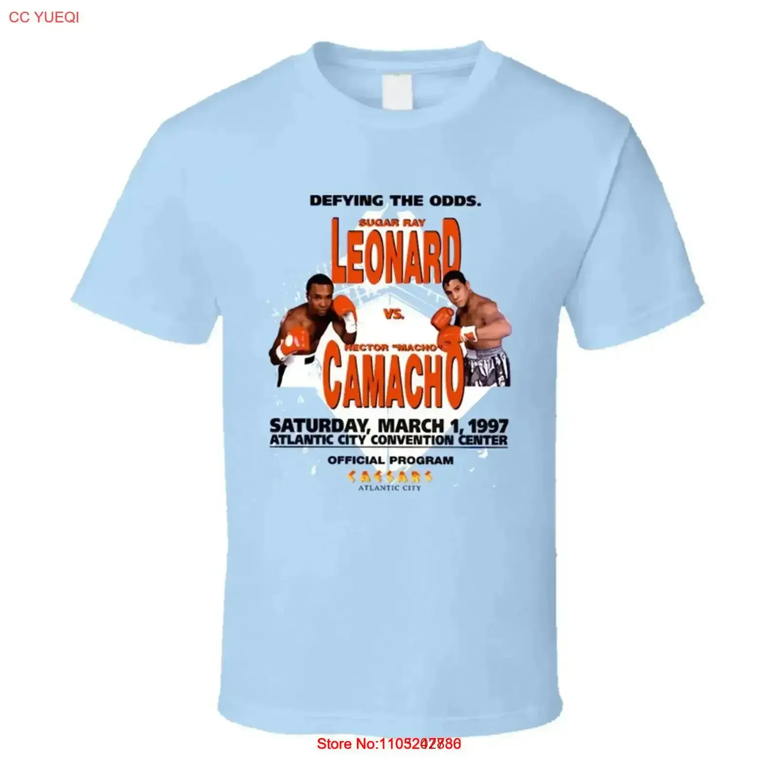 Camiseta de Boxeo de Sugar Ray Leonard y Hector Macho Camacho, Estilo Vintage, Lavada, Transpirable, para Hombre, para Uso Diario, Suave