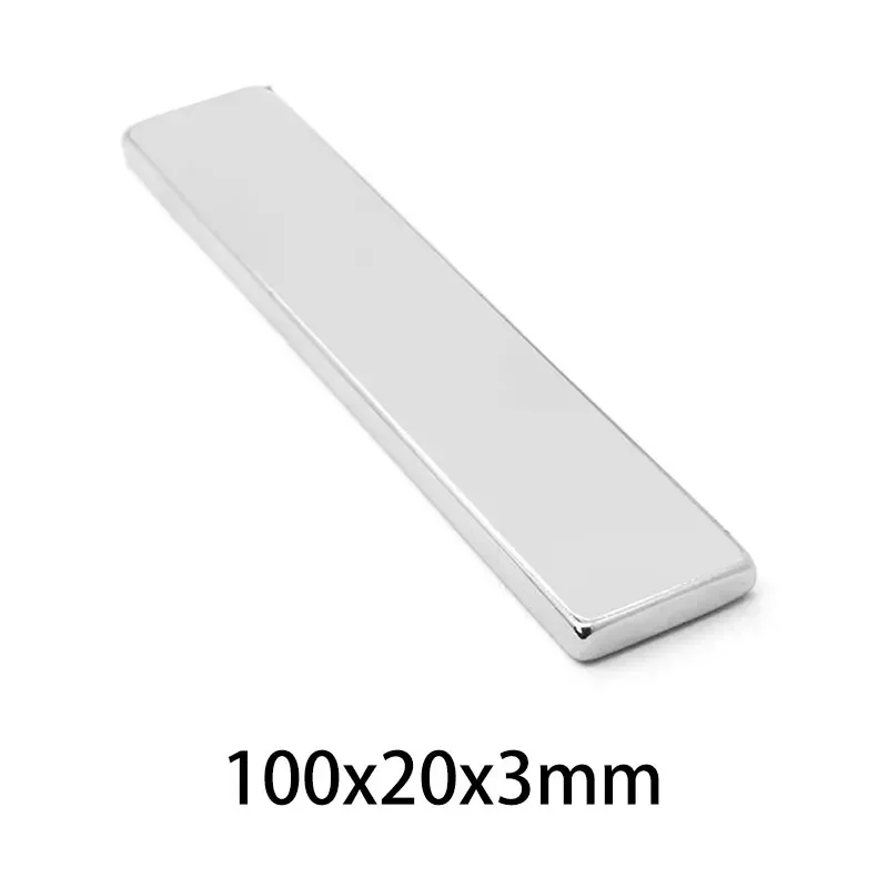 1/2/5//10PCS 100x20x3mm Block Rare Earth Neodymium Magnet 100x20x3 Longer Neodymium Magnet N35 Permanent Magnet Strong 100x20x3