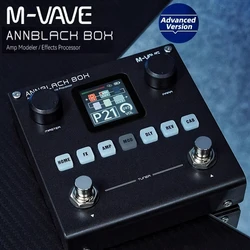 M-VAVE ANNBLACKBOX Multifunctional Guitar/Bass Effect Pedal Effector（Built-in battery）, 80 editable Presets, 6 Effects Modules