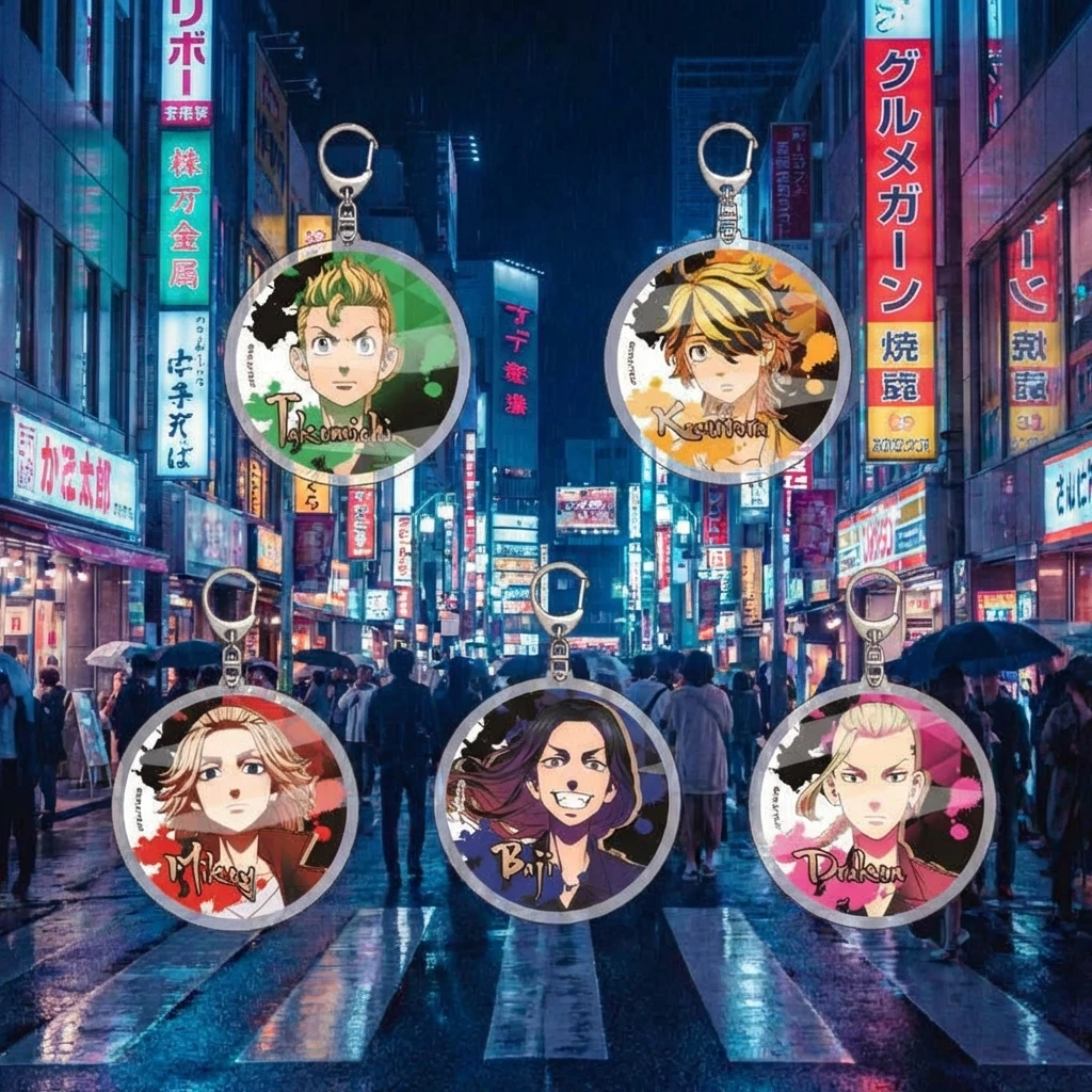 

Tokyo Revengers Acrylic Keychain Anime Characters Sano Manjiro Hanagaki Takemichi Customizable Keyring for Fans Gift Idea