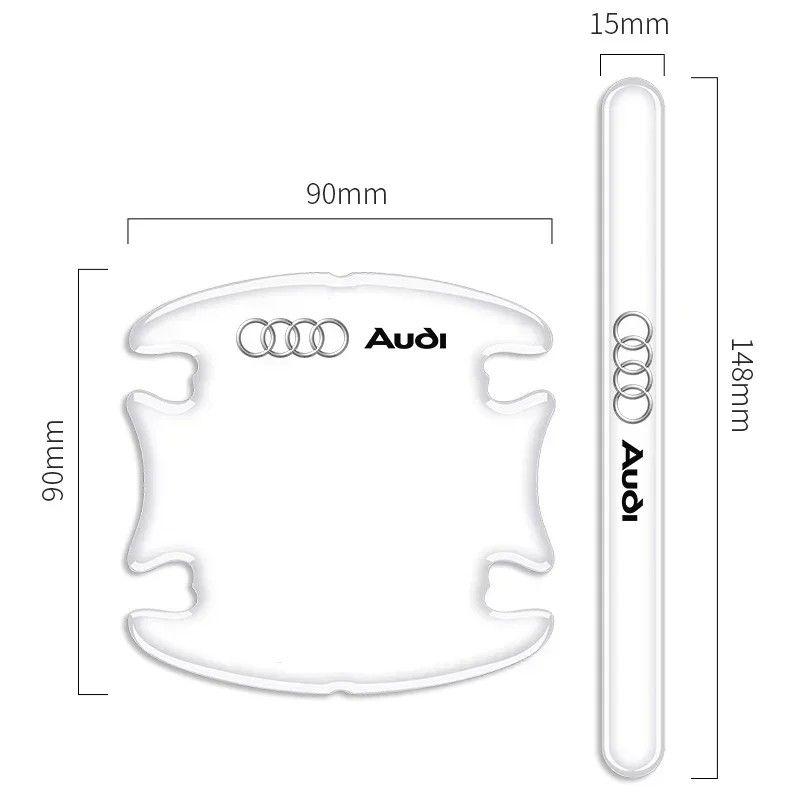 Do Audi A4 B5 B6 A3 8P 8V 8L A5 A6 C6 C5 A1 A7 A8 Q2 Q3 TT Naklejki ochronne na krawędź drzwi samochodowych przed zarysowaniami i kolizją