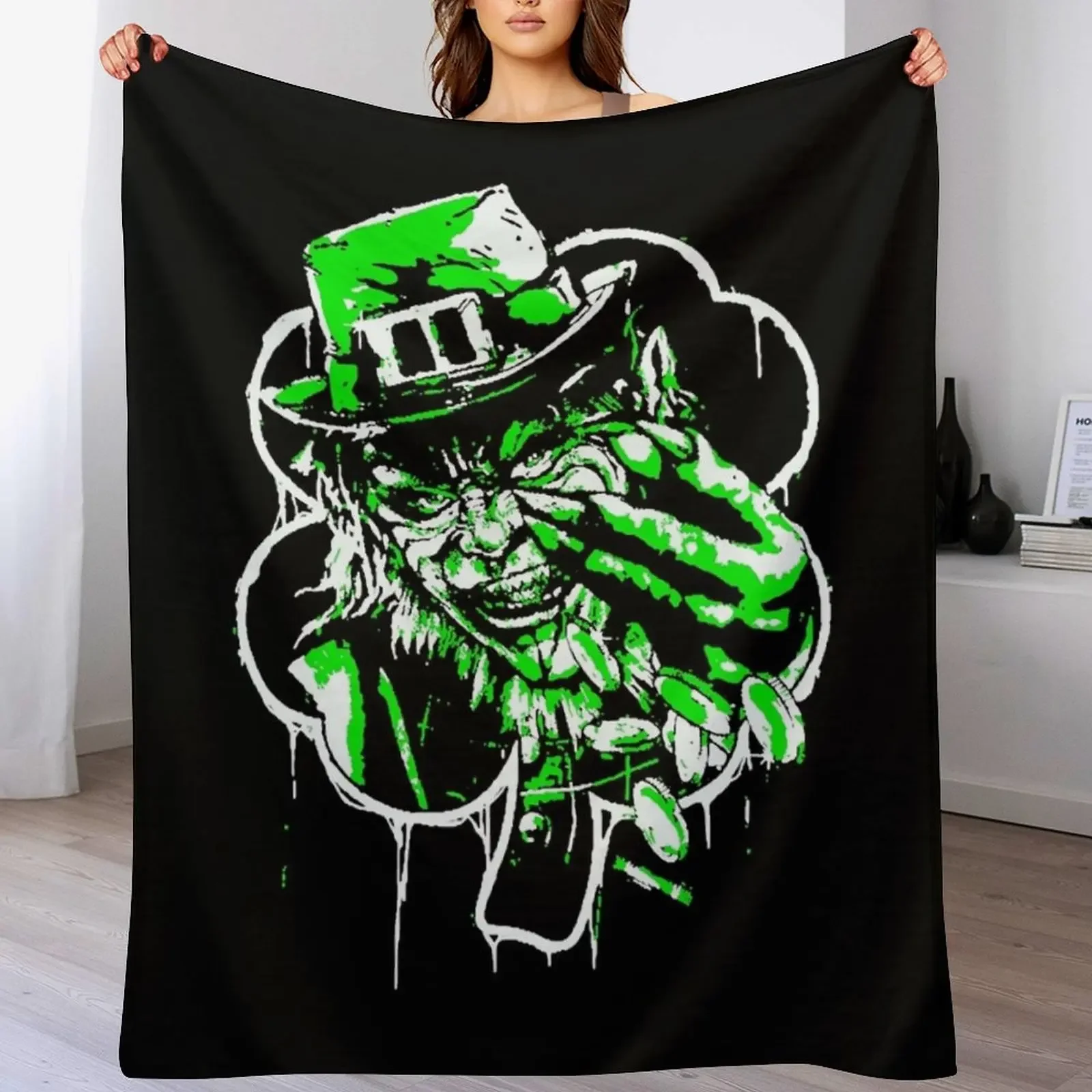 

Day Gifts Leprechaun Movie Neflix Cute Fans Throw Blanket Sleeping Bag Summer Luxury Throw Bed Blankets