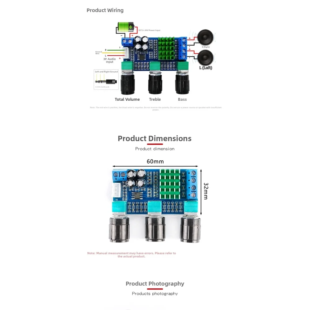 Digital Audio Board 80W 2-channel Amp DIY Audio Projects High Performance Audio Board Digital Audio Board Over 90 Efficiency