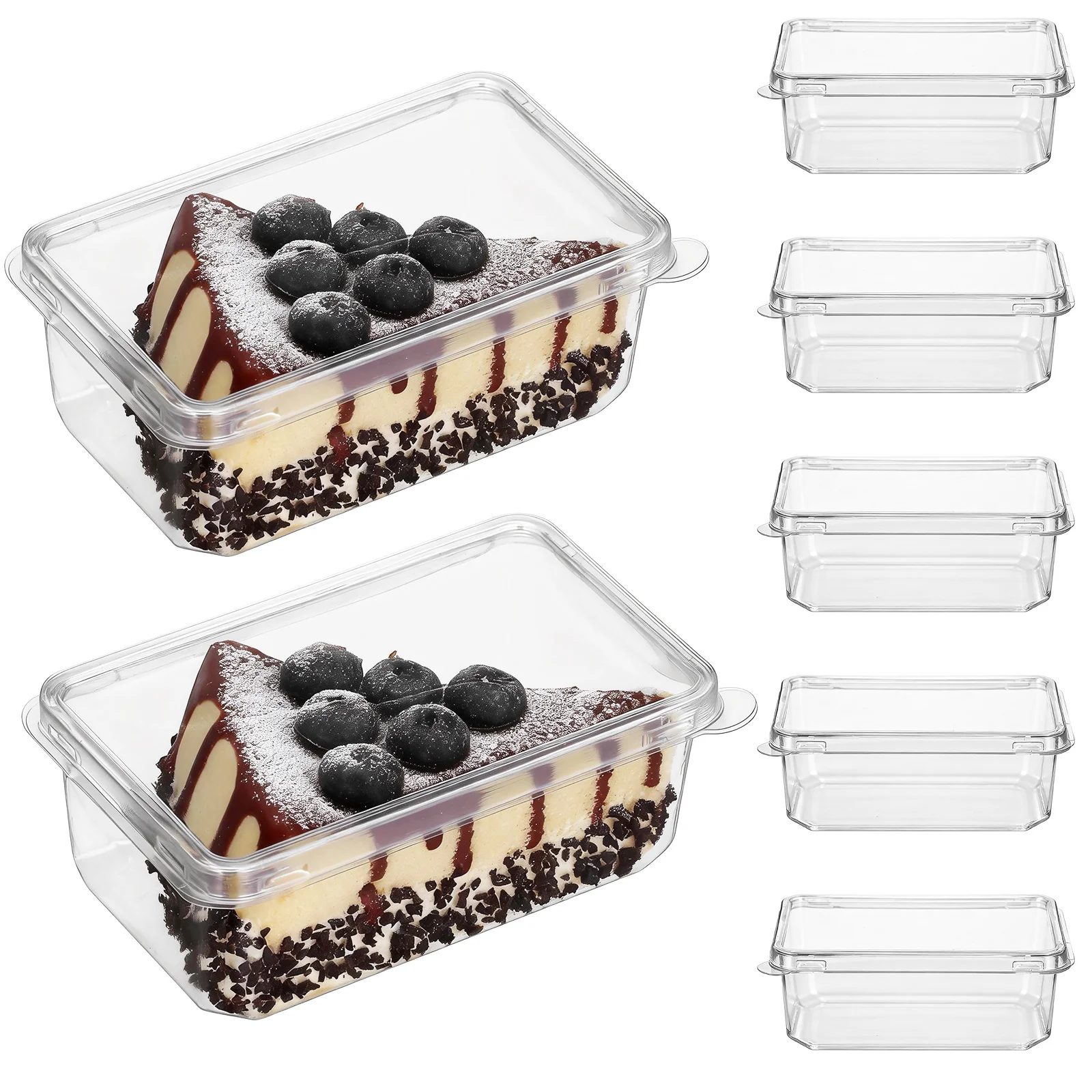 

20Pcs Transparent Tiramisu Box Set Lightweight Cake Packing Boxes for Desserts Pastries Takeout DIY Baking Clear Party Favor
