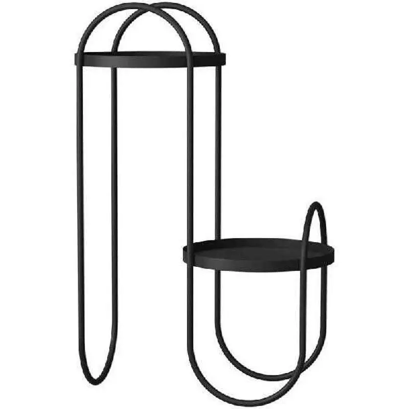 nordic-modern-iron-floor-plant-stand-2-tier-potted-plant-holder-garden-decorative-planters-no-brand-registered-trademark