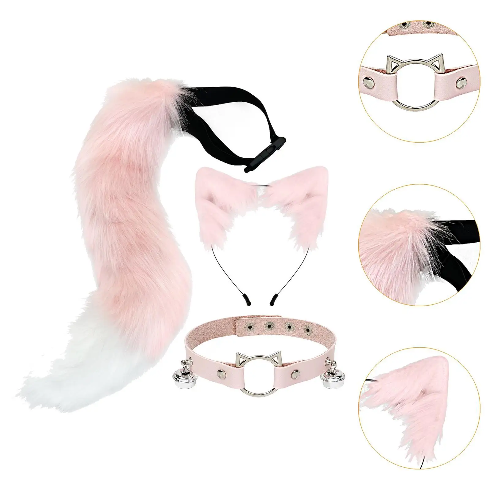 Orelhas bandana colar e cauda conjunto cocar criativo vestir-se para celebrações