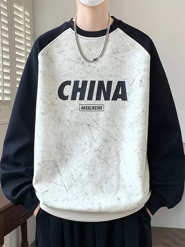 

Faionable Long Sve Printed Hoodie for Students Warm Cotton Inner Wear Casual Loose Fit Comfortable Breathable Sweatirt