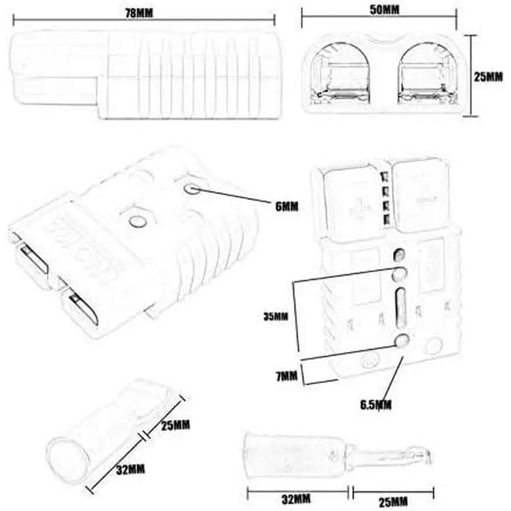 2 pz 175AMP 600V connettore spina terminale del cavo connettore di alimentazione della batteria per furgoni caravan autobus barche 12V a 24V veicoli