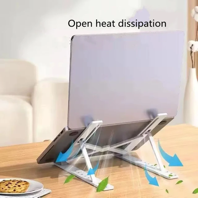 Suporte Dobrável para Laptop, Base de Suporte Ergonômica Ajustável para Notebook, Acessórios para Laptop e Tablet