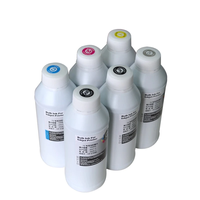 500ML Pigment ink Dye Ink For HP 72 Refill For T610 T620 T770 T790 T795 T1100 T1120 T1200 T1300 T2300 T1100PS  T1700PS Printer - Image 4