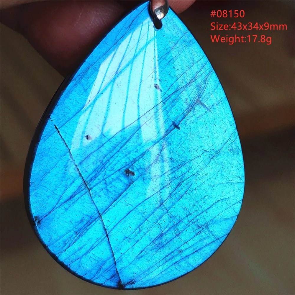 

Natural Blue Labradorite Pendant Women Men Colorful Beads Crystal Women Men Necklace Jewelry AAAAAA