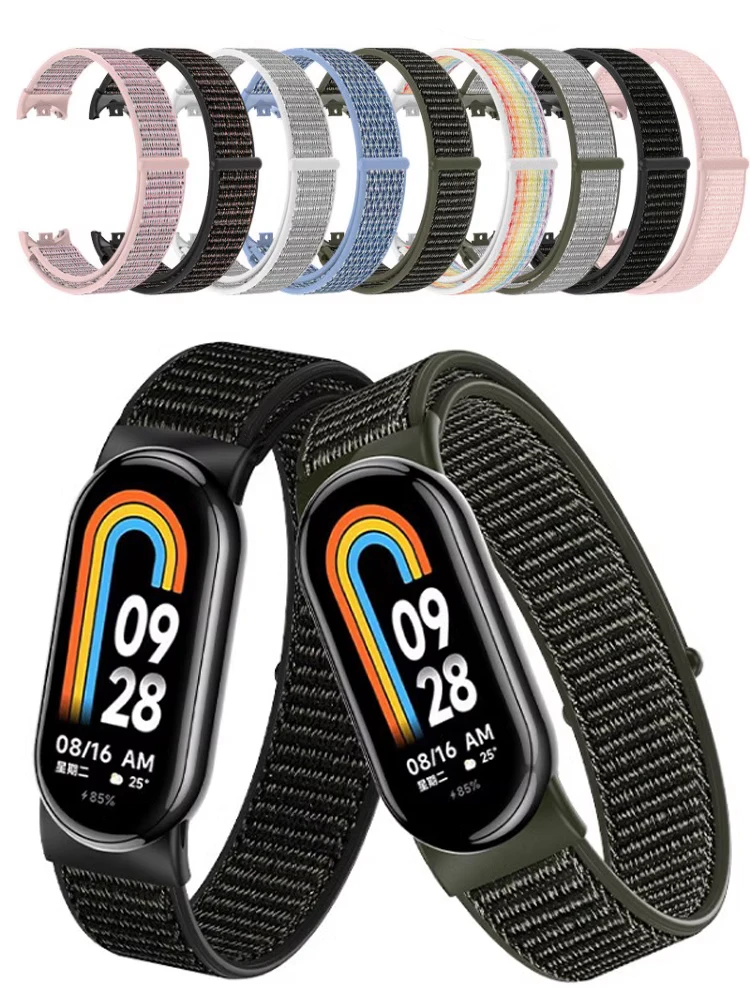 

Watch band for Xiaomi Mi Band 8 global version Bracelet Wristband Correa Nylon Replacement pulsera watchband Miband 8 NFC Strap