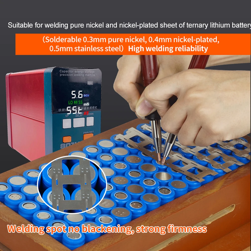 21KW 801H Spot Weling Machine 3500A Pulse Butt Welder 110-240V Power Battery Aluminum to Nickel Single Battery Spot Welder 73B