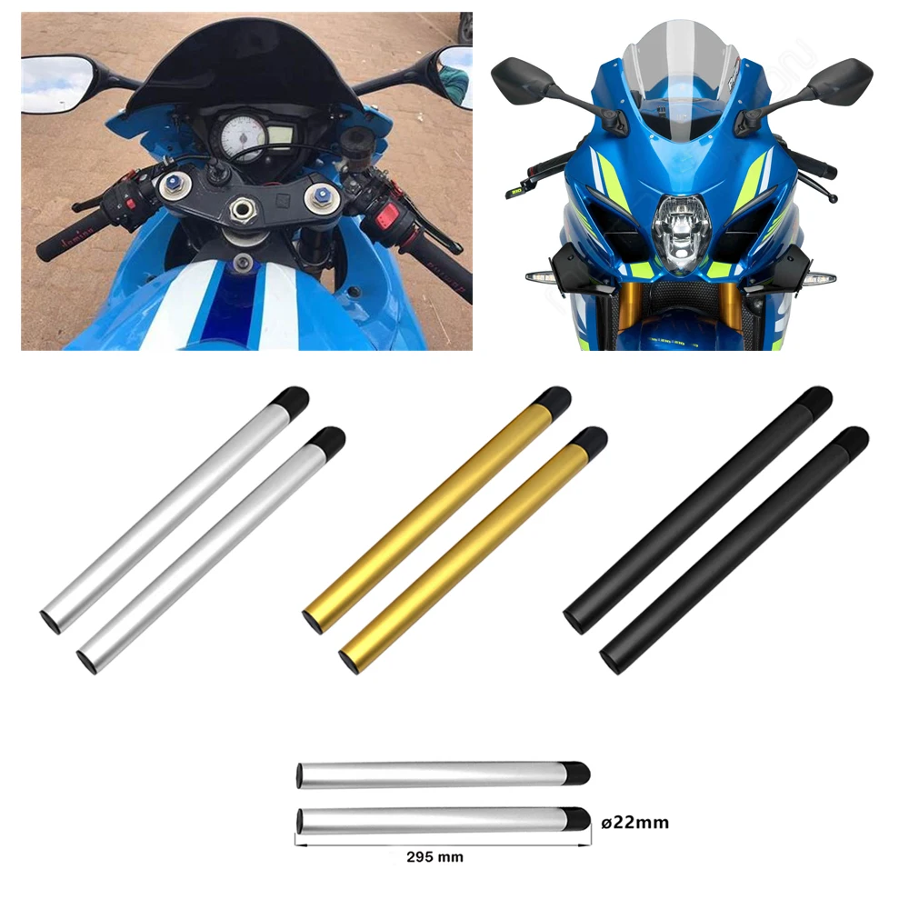 

Fit for Suzuki GSX-R 1000 GSXR 750 600 ABS GSXR1000 GSX-R750 GSX-R600 Motorcycle Split Clip-on Handlebars 22MM Replacement Tubes