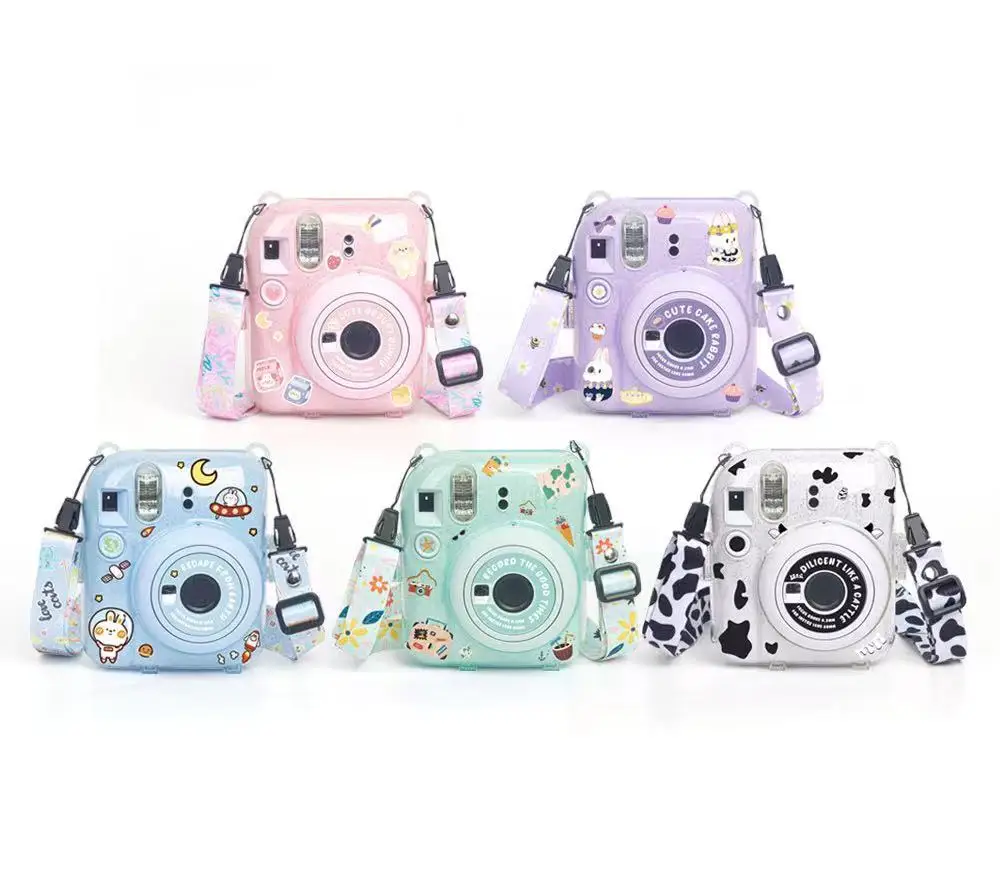 new instax mini 12 accessories Protective Camera Case Bag with photo holder sticker strap