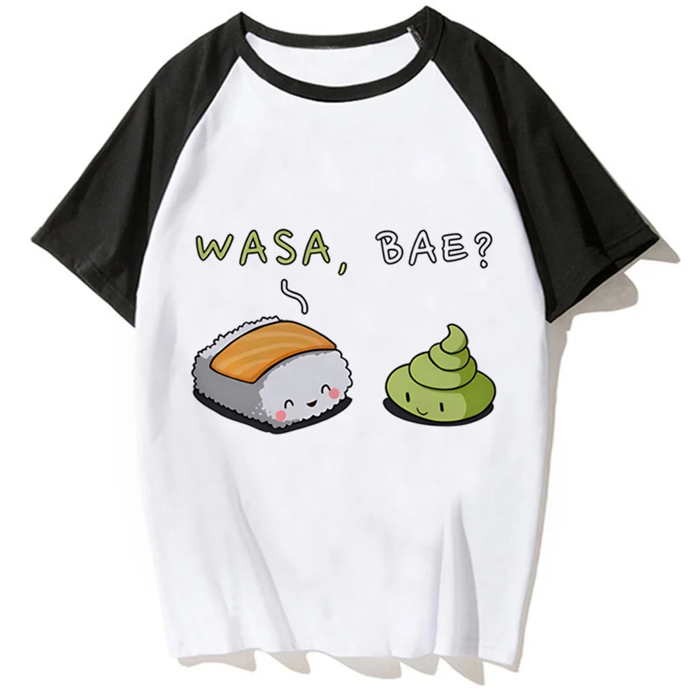 

Sushi top women summer tshirt female graphic 2000s comic clothing