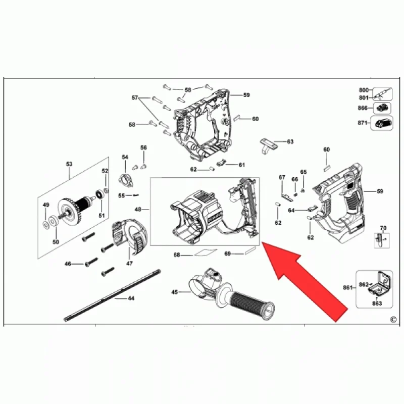 Módulo original e conjunto de estator inclui caixa N485558 para DCH133 DCH033 DCH133B DCH133M2