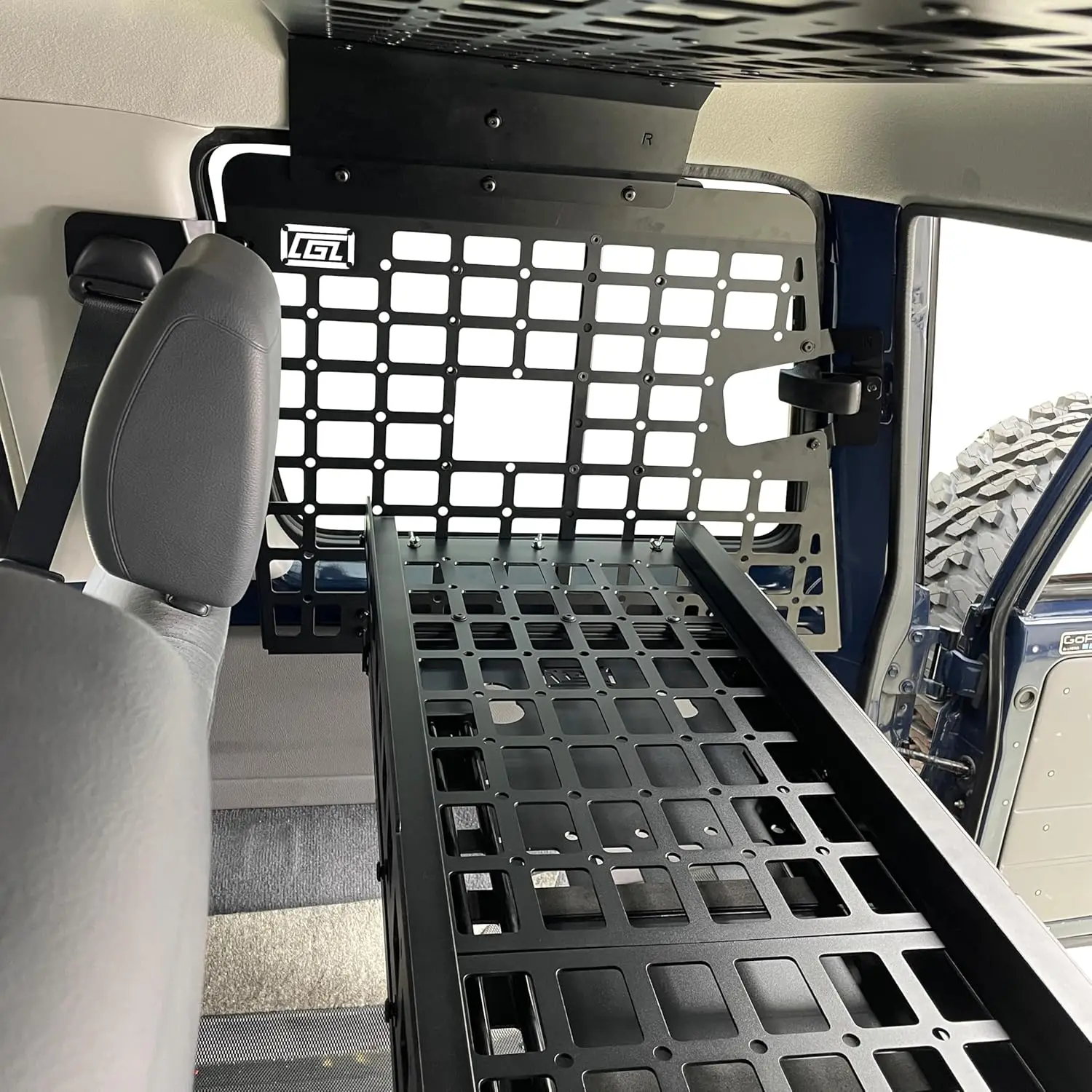 رف صندوق السيارة حامل الحقائب رفوف لوحة مولي مناسبة لتويوتا لاند كروزر 76 سلسلة LC76 2007-2025