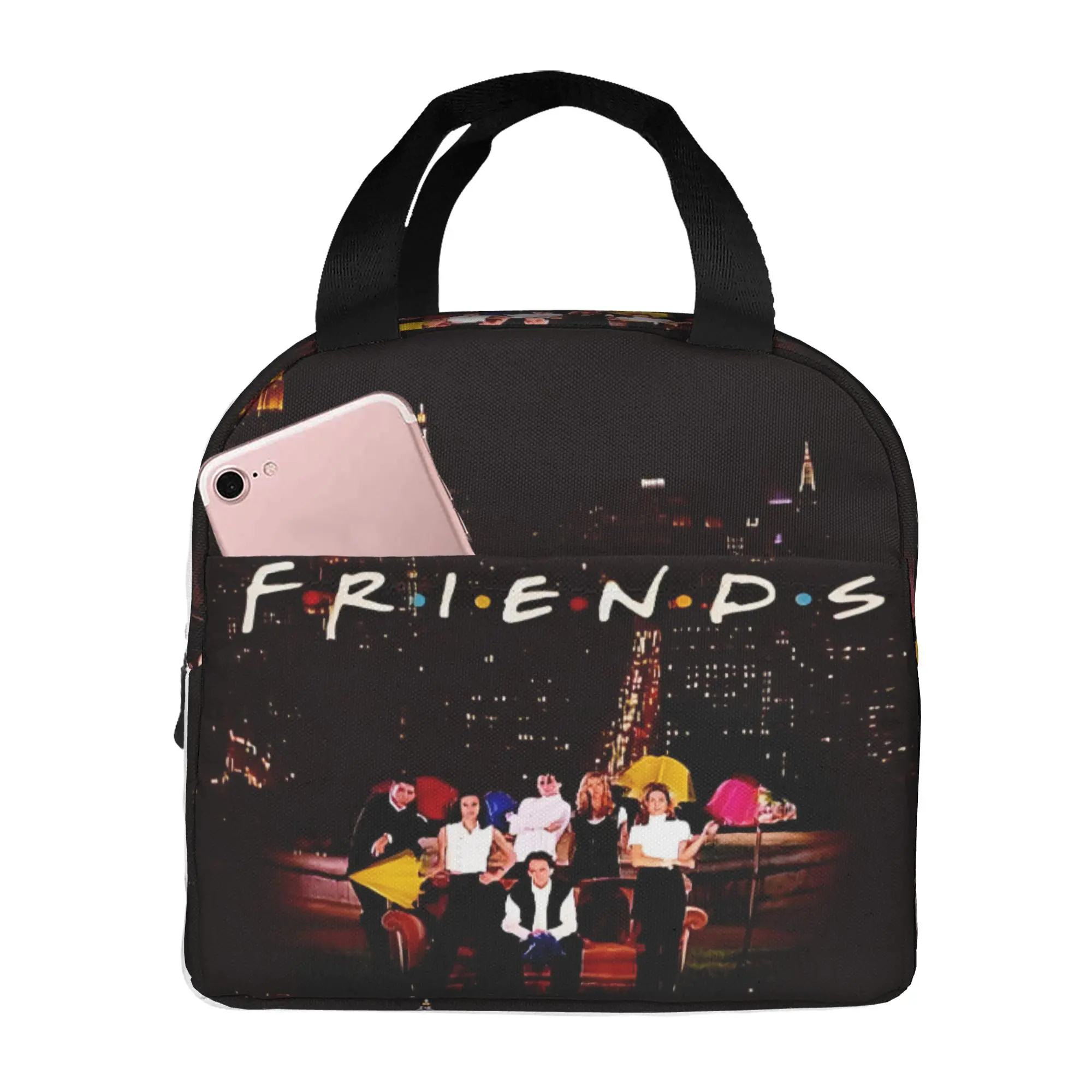 bolsas-termicas-vintage-do-programa-de-tv-friends-lancheira-portatil-classica-para-viagem-acampamento-e-atividades-ao-ar-livre
