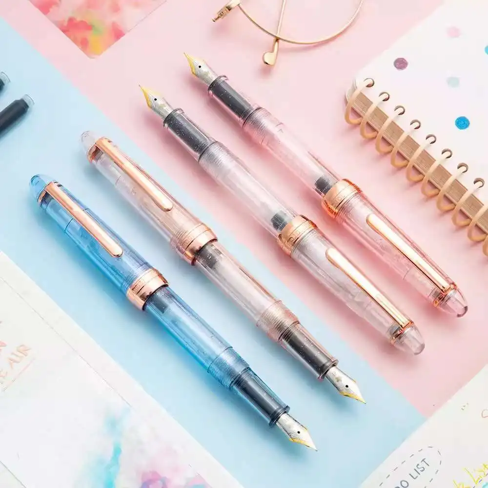 Sakura Fountain Pen Set With Replaceable Ink Cartridges For Elementary School Students