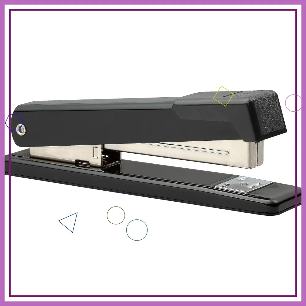 

Классический металлический настольный степлер, емкость 20 листов, открывает для снастей, двойная клин-система