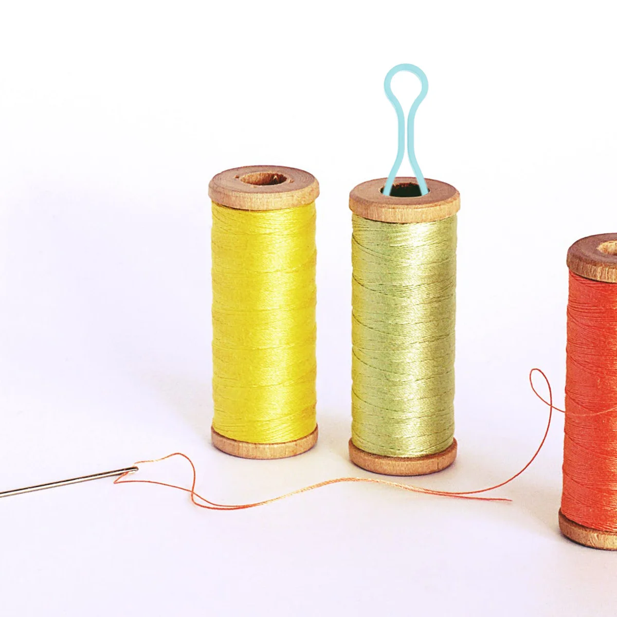 40 قطعة مقاطع بكرة الخياطة مشبك بلاستيكي موضوع كليب المنظم اكسسوارات الأخضر عالية الجودة مقاطع بكرة قابلة لإعادة الاستخدام