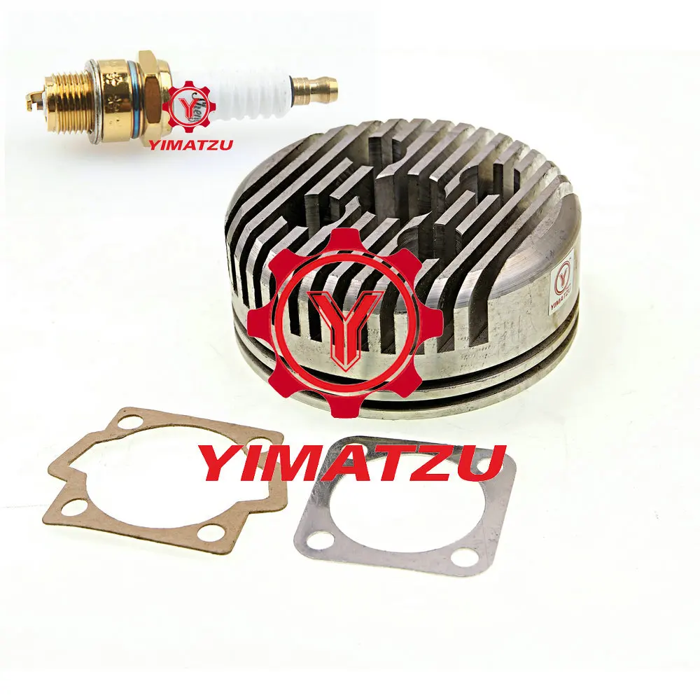 Części do silników rowerowych Yimatzu F80 80CC zmodyfikowana aluminiowa głowica cylindrów CNC w celu poprawy rozpraszania ciepła i zwiększenia mocy
