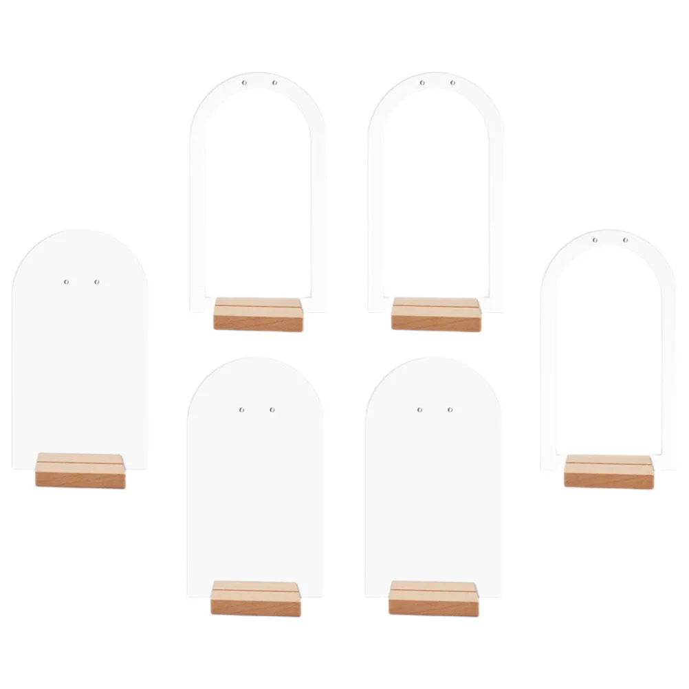 1 set Earring Display Stand Wooden Base Acrylic Holder For Hanging Earrings Jewelry Organizer Tabletop Display Rack For Selling