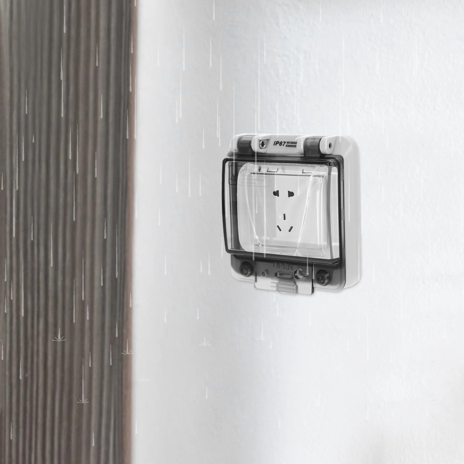 

Waterproof Circuit Breaker Cover Pc Material Impact Resistant Clear Distribution Box for Indoor Outdoor Use Breaker Box