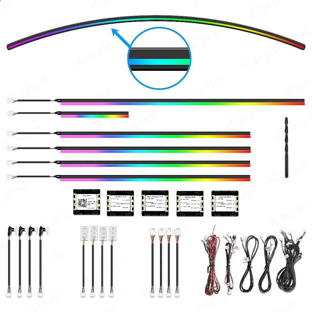 

Универсальная приборная панель, окружающий свет под ветровым стеклом, длина 150 см, подходит для всех моделей автомобиля, аксессуары для внутреннего освещения
