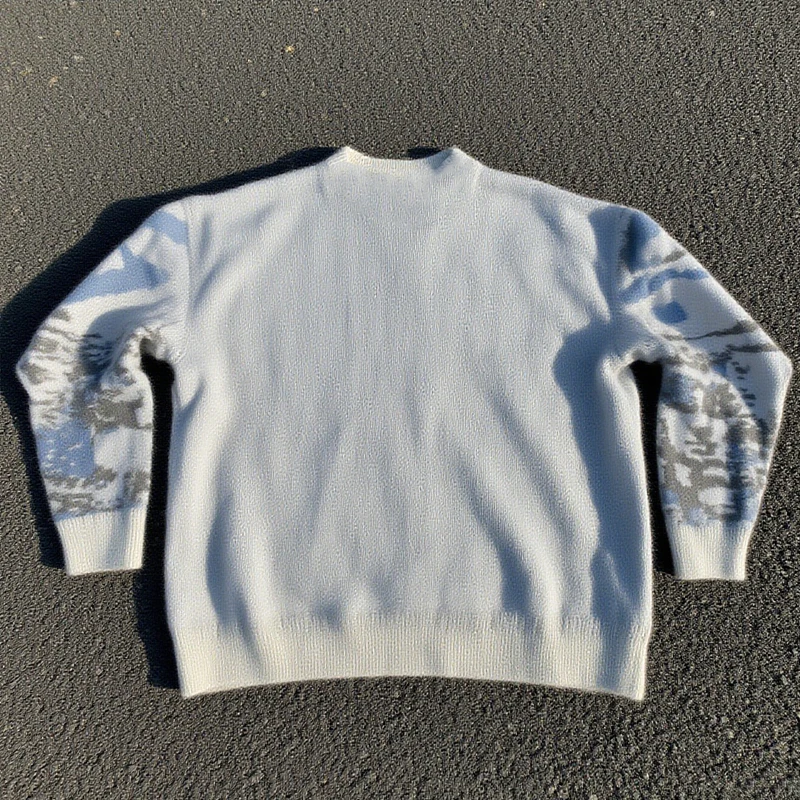 Maglione jacquard di arte della moda di strada Maglione lavorato a maglia stile pigro sciolto da uomo e da donna Maglione caldo hip-hop di High Street