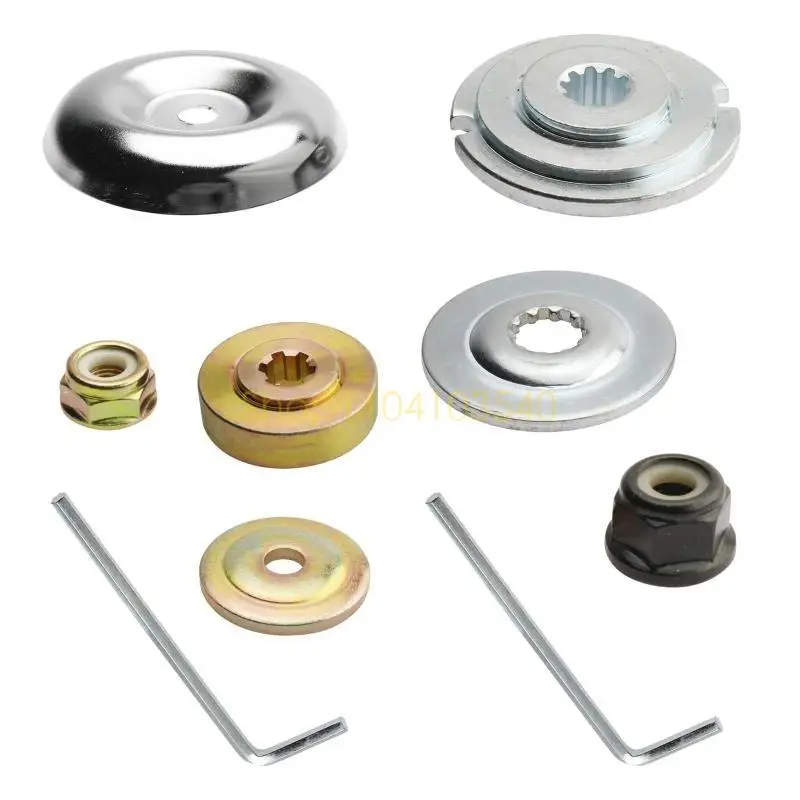 02DC 9 Pcs/Set Gardening Machine Lawnmower Blade Adapter Weed Trimmer for Head Blade Adapter Kit for String Trimmers Brush Cu